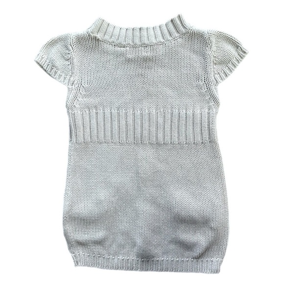 Mexx Girls Cream Short Sleeve Knit Sweater Tunic Size 5-6 - Picture 3 of 4